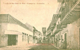 Ac8363 - COLOMBIA -  Vintage Postcard - Cartagena, San Juan De Dios Street - Colombie