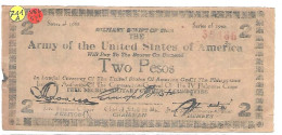 PHILIPPINES  ARMY Of The U. S. Of AMERICA  Free NEGROS  2 Pesos #711 A   TTB - Philippines