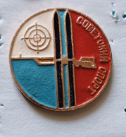 Pin's Sports Soviétiques Biathlon Ski Et Tir Советский спорт Ø 3 Cm - Biathlon