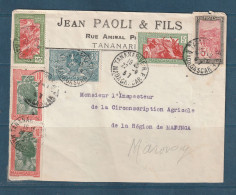 Madagascar - Tananarive Pour La Région De Majunga - Sur Lettre à Entête Publicitaire Jean Paoli Et Fils - 1937 - Cartas & Documentos