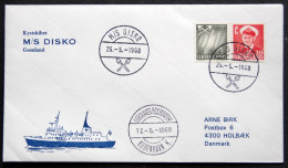 Greenland  1968   LETTER  M/S DISKO 25-5-1968  ( Lot  872 ) - Lettres & Documents