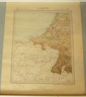 Carte Du S.G.A. : BAYONNE - 1/200 000ème - 1925. - Cartes Topographiques