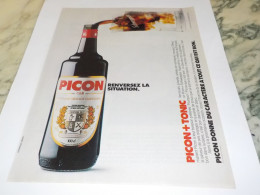 ANCIENNE  PUBLICITE RENVERSEZ LA SITUATION  PICON BIERE 1980 - Alcools