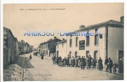 CPA 49 LA ROMAGNE La Rue Principale Hôtel De La Croix Blanche Blouin - Cholet