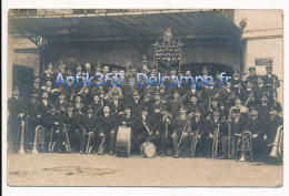 Rare Carte-photo CPA 49 La Fanfare De SAINT HYLAIRE HILAIRE SAINT FLORENT - Saumur