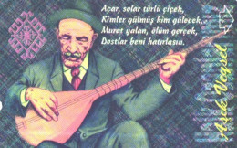 Turkey:Used Phonecard, Türk Telekom, 30 Units, Man Playing Mandoline, 2000, A - Türkei