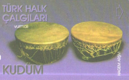 Turkey:Used Phonecard, Türk Telekom, 60 Units, Drums, 2001 - Türkei