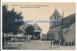 CPA 86 LIGLET L'Eglise Et La Principale Maison De Commerce De La Région Cachet Hôpital Saint Albert Au Dos - Autres & Non Classés