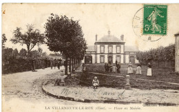 CPA  La Villeneuve Le Roy Place Et Mairie - Andere & Zonder Classificatie