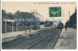 CPA 95 FRANCONVILLE LE PLESSIS BOUCHARD La Gare Train En Gare - Franconville