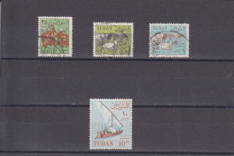 SUDAN - O / FINE CANCELLED - 1962 - WILD ANIMALS, CATTLE, BOAT     Mi. 184, 186, 187, 189     Yv. 149, 151, 152, 154 - Soudan (1954-...)