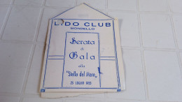 PROGRAMMA DEL LIDO CLUB " STELLA DEL MARE " MONDELLO 1953 - Programmes