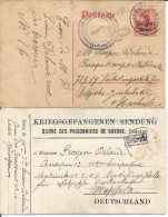 2X Verteilungsstelle Für Belgische Zivilarbeiter MESCHEDE Guerre 1914/18 Censure  Départ Jodoigne Geldenaken - Kriegsgefangenschaft