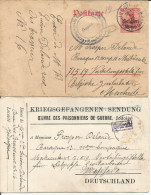 2X Verteilungsstelle Für Belgische Zivilarbeiter MESCHEDE Guerre 1914/18 Censure  Départ Jodoigne Geldenaken - Krijgsgevangenen
