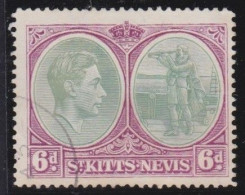 St  Kitts - Nevis       .   SG    .   74 B   .   Perf. 14  .  Chalky   .    O      .     Cancelled - St.Christopher, Nevis En Anguilla (...-1980)