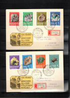 Hungary 1969 Minerals + Fossils FDC - Minéraux