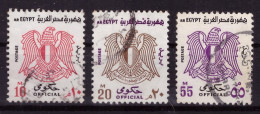 Egypte 1972 - Oblitéré - Armoiries - Timbres De Service Michel Nr. 92y-93y 95y (egy367) - Oficiales