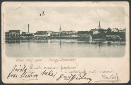 Croatia-----River Drava(Osijek)(2 Ship Mills,Water Mills,Floating Mills)-----old Postcard - Moulins à Eau