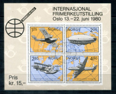 NORWEGEN Block 2, Bl.2 FD Canc. - Flugzeug, Zeppelin, Plane, Avion - NORWAY / NORVÈGE - Hojas Bloque