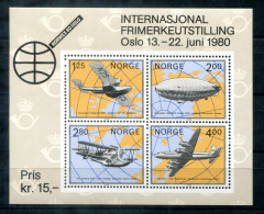 NORWEGEN Block 2, Bl.2 Mnh - Flugzeug, Zeppelin, Plane, Avion - NORWAY / NORVÈGE - Hojas Bloque