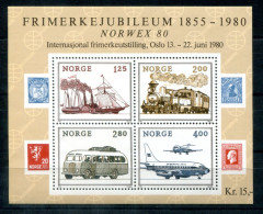 NORWEGEN Block 3, Bl.3 Mnh - Flugzeug, Schiff, Eisenbahn, Ship, Railway, Plane, Chemin De Fer, Avion - NORWAY / NORVÈGE - Blokken & Velletjes