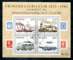 NORWEGEN Block 3, Bl.3 Spec.FD Canc. - Flugzeug,Schiff,Eisenbahn,Ship,Railway,Plane,Chemin De Fer,Avion-NORWAY / NORVÈGE - Blocs-feuillets