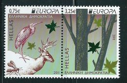 Greece / Grece / Griechenland / Grecia 2011 Europa Cept "Forests" Set MNH - 2011