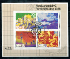 NORWEGEN Block 5, Bl.5 Spec.FD Canc. - Arbeitsleben, Work Life, La Vie De Travail - NORWAY / NORVÈGE - Blocks & Sheetlets