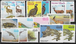 Pakistan Mlh * Various Animal Sets (70 Euros) 1975-84 - Pakistan