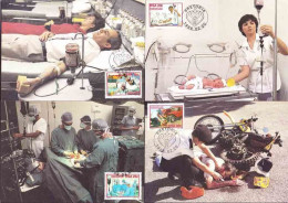 South Africa RSA - 1986 - Donate Blood - Complete Set Maximum Cards PostCards - Covers & Documents