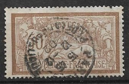 France N°120c Merson 50c Variété Sans Teinte De Fond Oblitéré Paris 5 (Place De La République) 1902 - Usados