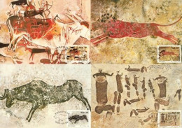 South Africa RSA -1987 - Rock Paintings - Complete Set Maximum Cards PostCards - Cartas & Documentos