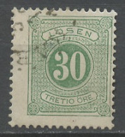 Suède - Schweden - Sweden Taxe 1874 Y&T N°T8A - Michel N°P8 (o) - 30ö Chiffre - Postage Due
