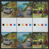 Australia 2012 MNH Sc 3764a 602c Tasmania, Queensland, WA Road Trips Gutter - Mint Stamps