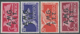 1947-48 TRIESTE A ESPRESSO 4 VALORI MH * - RC29-4 - Eilsendung (Eilpost)