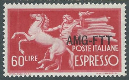 1950 TRIESTE A ESPRESSO 60 LIRE MH * - RC48-10 - Express Mail