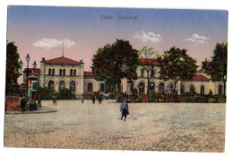 Allemagne-- CELLE--1917--Bahnhof  ( Animée ) ..carte Colorisée....cachet - Celle