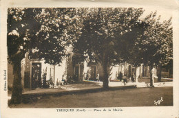 30 - TRESQUES - Place De La Mairie En 1949 - Otros & Sin Clasificación