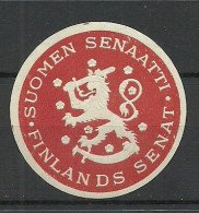 FINLAND FINNLAND SENAT Senaatti Vignette Seal Stamp Siegelmarke - Sonstige & Ohne Zuordnung