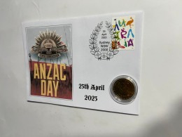 (2 Q 18) ANZAC Day 2023 Cover + $ 1.00 Coin For End Of WWI Anniversary (military) 2018 - Dollar