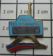 512D Pin's Pins / Beau Et Rare / FRANCE TELECOM / AGENCE DE PARIS TELEGRAPHE TOUR EIFFEL - France Telecom