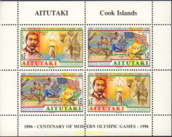 158389 MNH AITUTAKI 1996 CENTENARIO DE LOS JUEGOS OLIMPICOS - Aitutaki