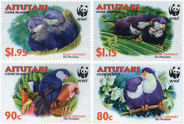 92624 MNH AITUTAKI 2002 WWF. VINI PERUVIANA - Aitutaki