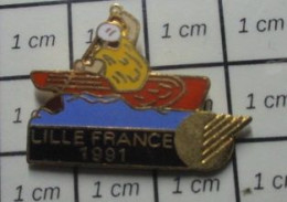 510F Pin's Pins / Beau Et Rare / SPORTS /  LILLE FRANCE 1991 CANOE - Canoa