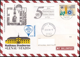 UNO WIEN 1984 Ballonpost Bordstempel OE-KZM - Briefe U. Dokumente