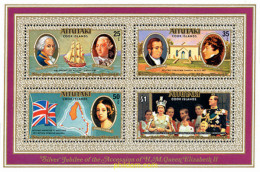 53618 MNH AITUTAKI 1977 25 ANIVERSARIO DEL ASCENSO AL TRONO DE SM LA REINA ISABEL II - Aitutaki