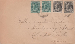 1898. CANADA, Victoria. 2 Ex 1 CENT + 2 Ex ½ CENT (Ahorn Leaves In All Corners)  On Fine Smal... (Michel 54+) - JF439377 - Cartas & Documentos