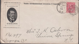 1909. CANADA. EDWARD TWO CENTS On Cover To Union Springs, USA Cancelled SACKVILLE JUN 1 09 N.B... (Michel 78) - JF439380 - Storia Postale