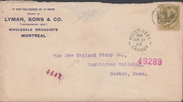 1906. CANADA. EDWARD SEVEN 7 CENTS On Registered Cover To The New England Stamp Co, Boston, Ma... (Michel 80) - JF439381 - Briefe U. Dokumente