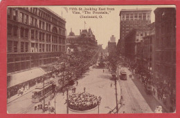 USA: Ohio - Cincinnati - Fifth St. Looking East From Vine, The Fountain - Cincinnati